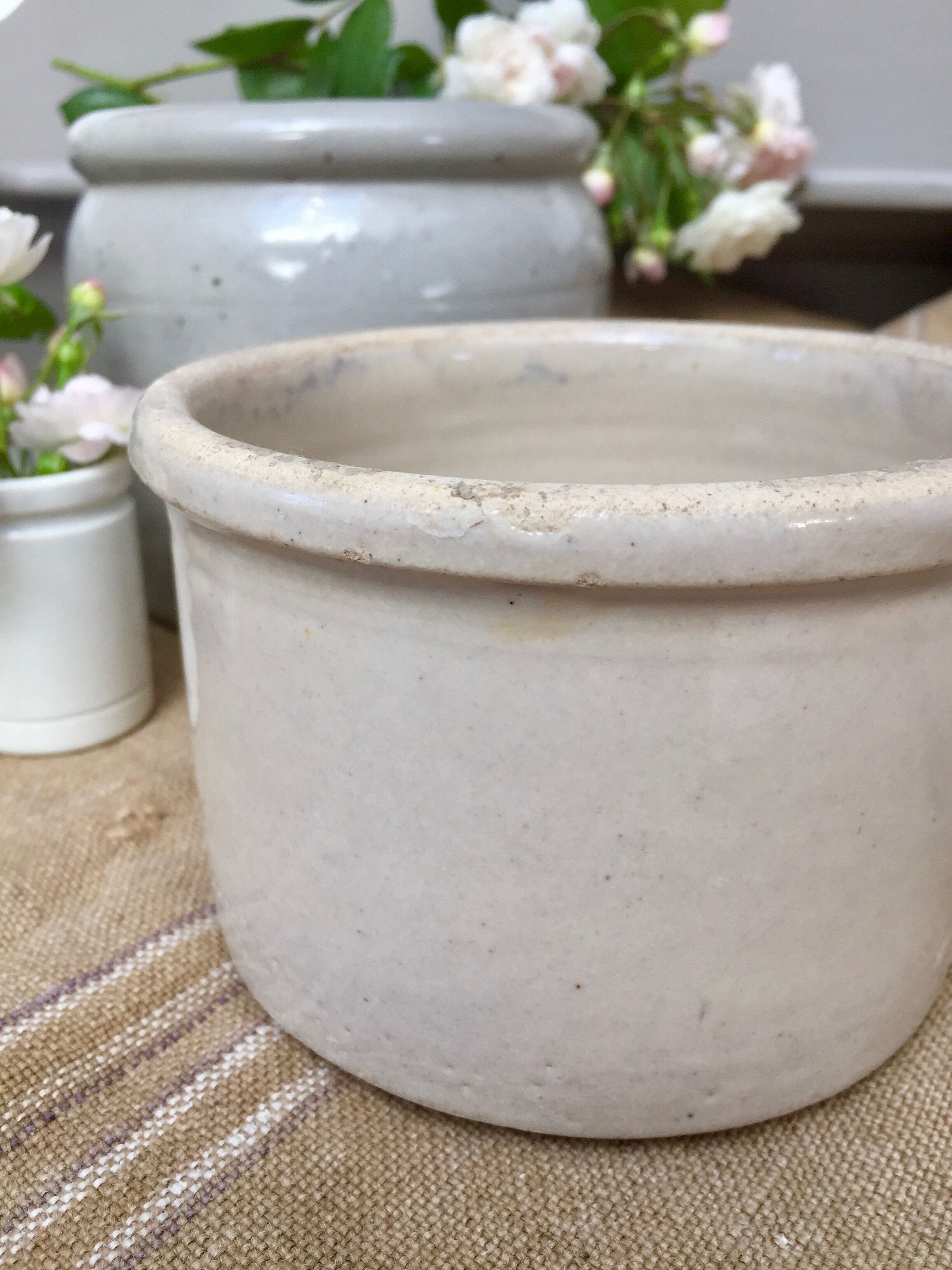 Natural glazed earth pot