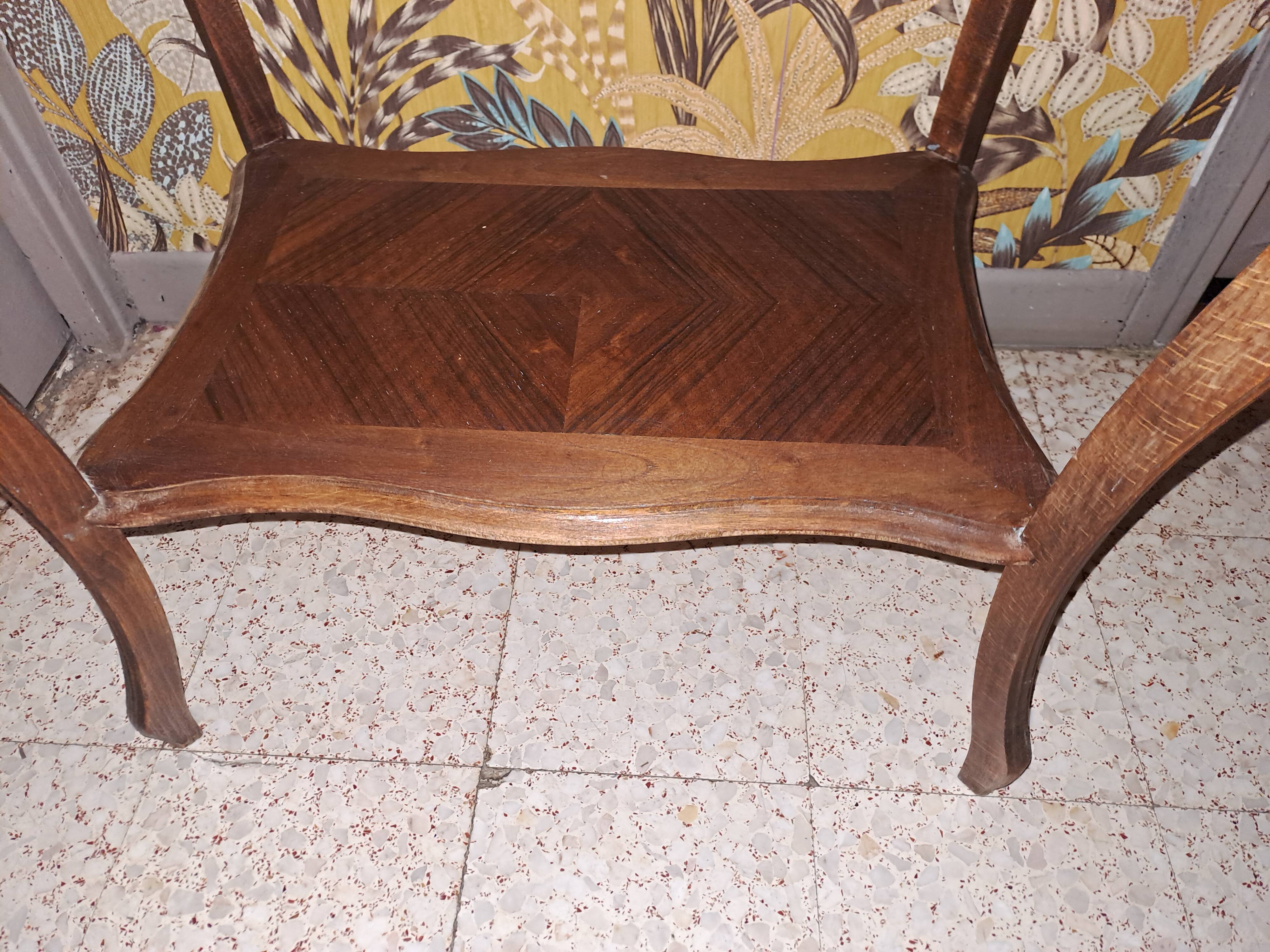 Side desk, Creative leisure table in varnished blond wood 1920