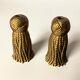 Pair of golden knot candlesticks in plaster, Spain, 1980