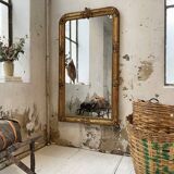 Louis Philippe Flowered Mirror 19th 84x150cm