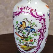 Vintage Electric Table Lamp with Decorative Ceramic Base, 1940s