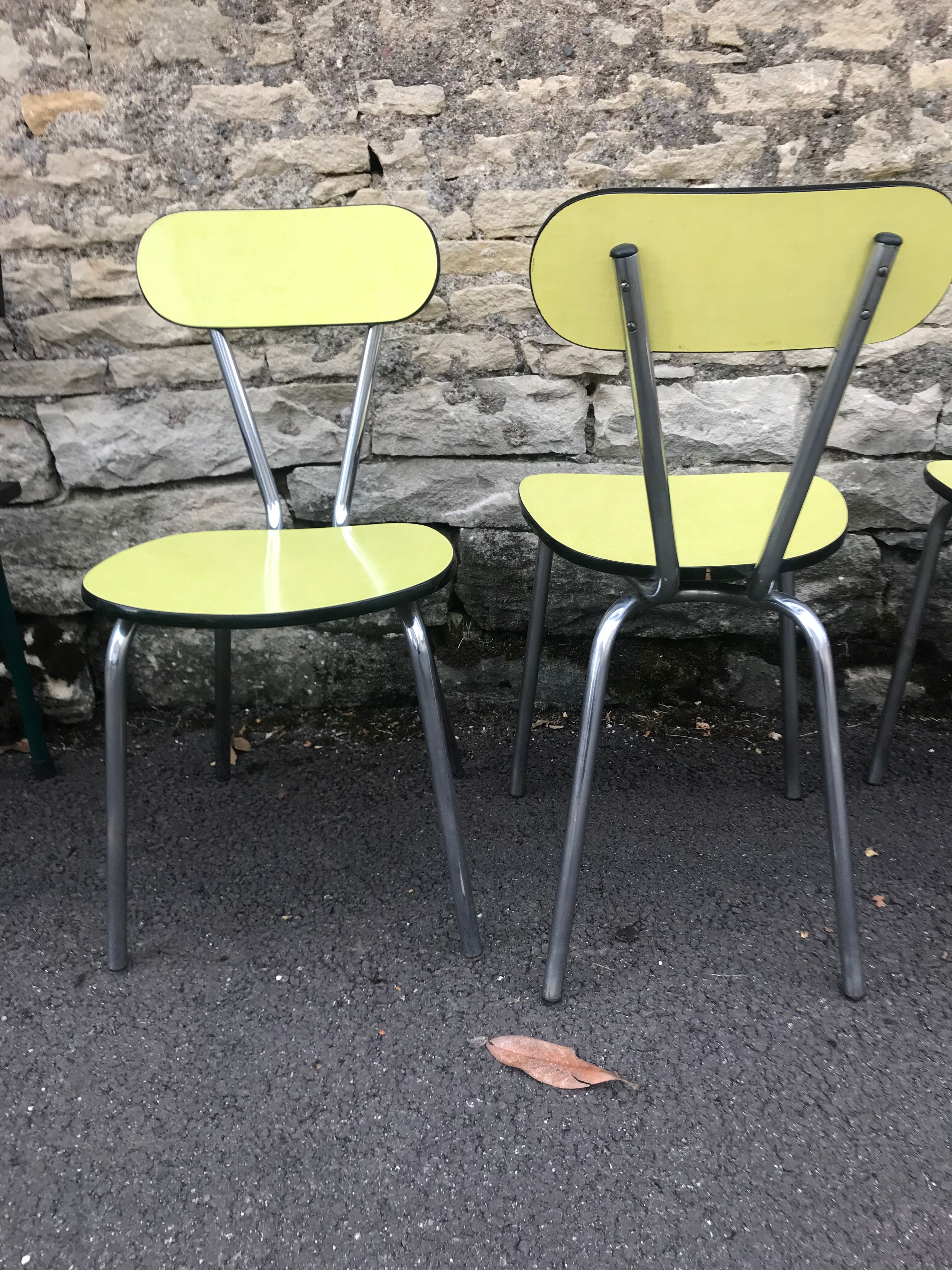 Yellow formica chairs