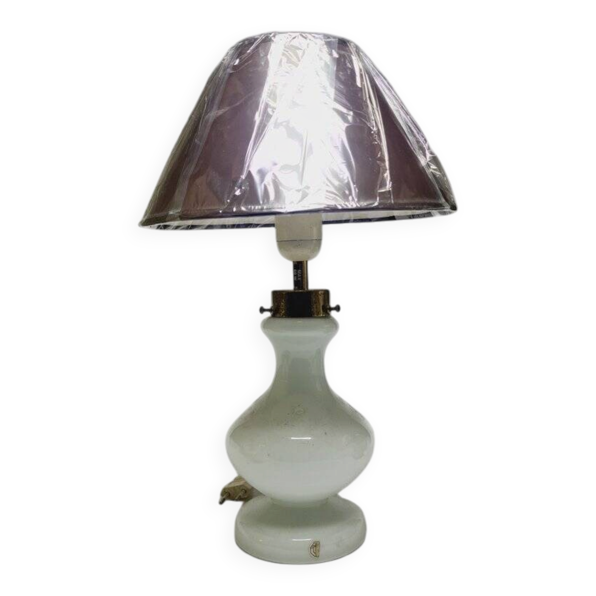 Classical bedside lamp from Holmegaard, Denmark, 1970s