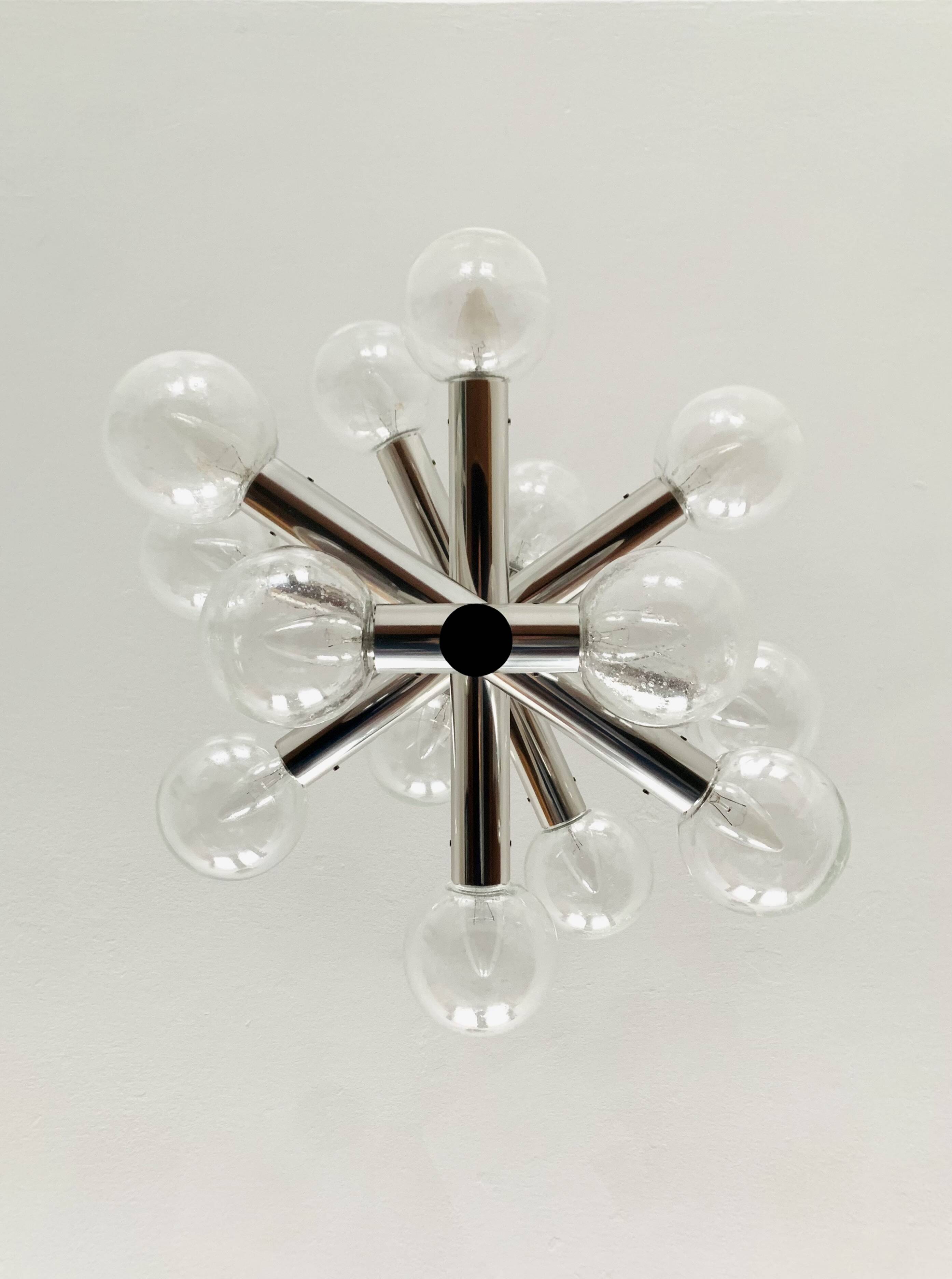 1970s Space Age Bubble Glass Chandelier by J.T. Kalmar