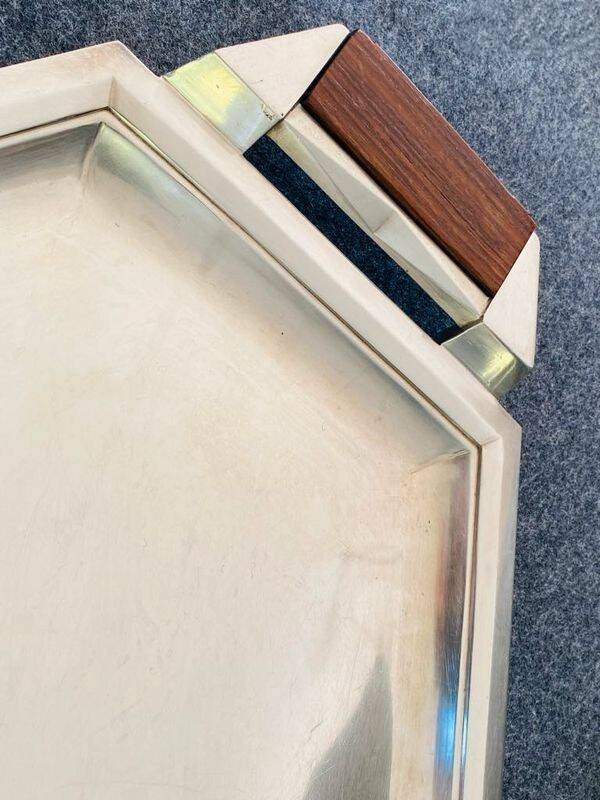 Large serving tray stamped Ravinet d'Enfert, Art Deco period