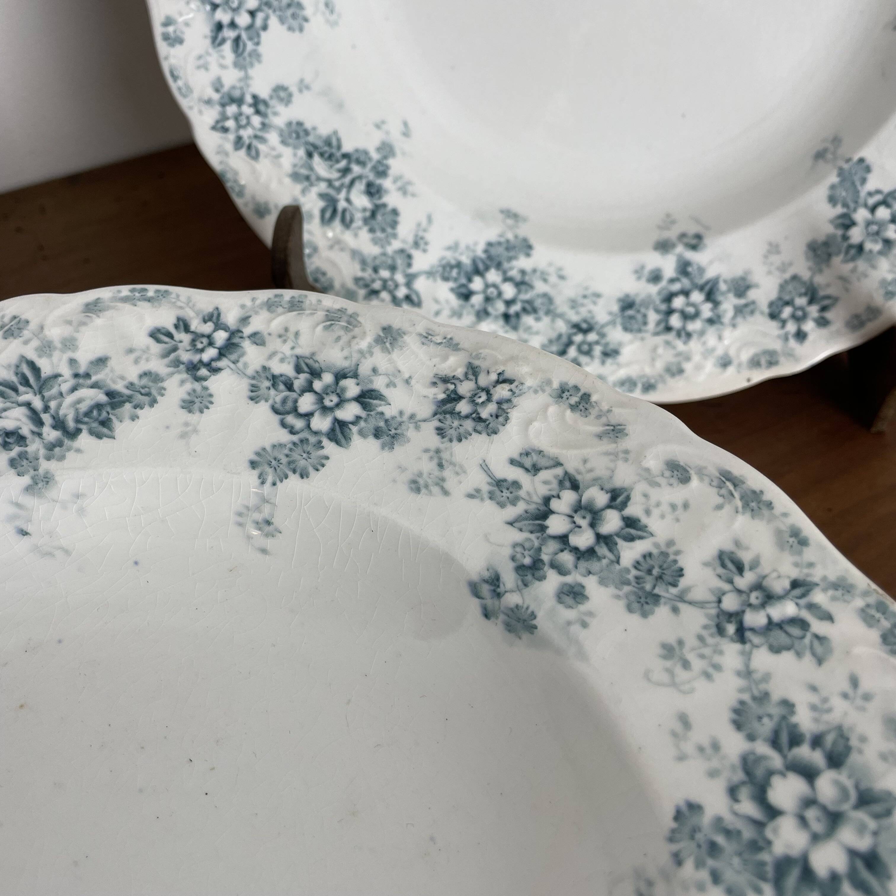 Set of 6 Maastricht earthenware soup plates, Clara model