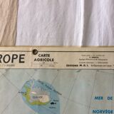 Vintage school map, Europe