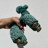 Spaghetti Green Ceramic Poodle Dog