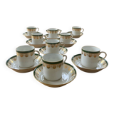 Coffee service 11 cups 12 saucers manufacture w. guerin et cie, paris