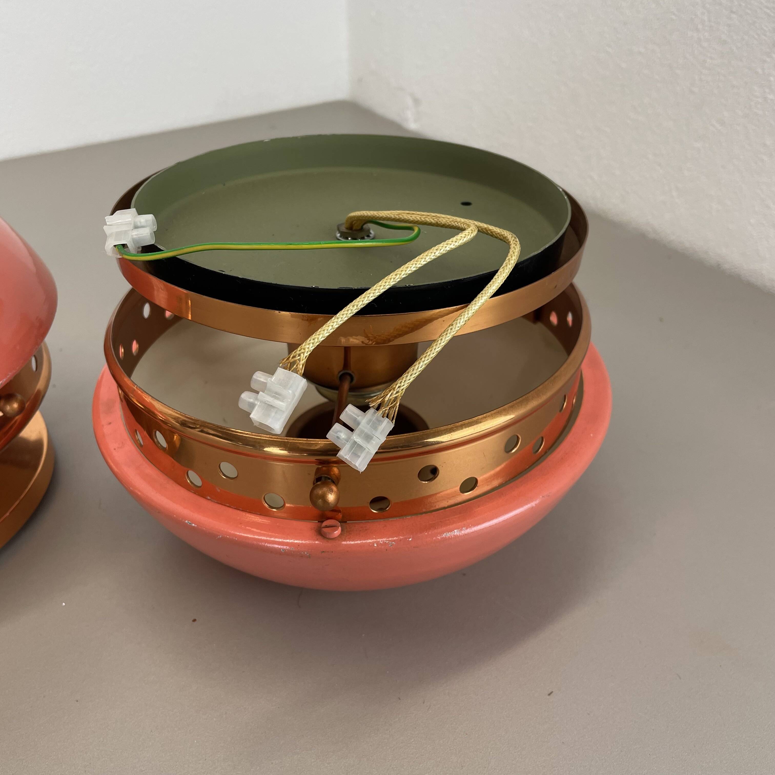 set of 2 unique PINK spot STILNOVO Style Ceiling Light Flushmount, Italy