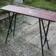 Workshop high table selette wooden top and metal tubes