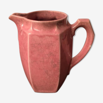 Old pitcher in earthenware of a very pretty pink