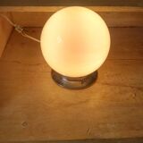 1940s ceiling light, white opaline globe