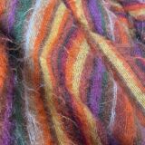 Brown mohair wool plaid/blanket from Vian-Tiran