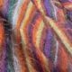 Brown mohair wool blanket/throw by Vian-Tiran.
