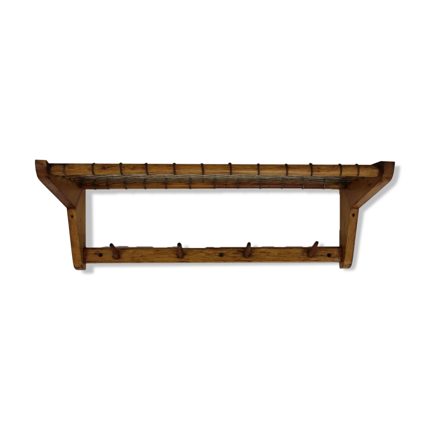 Midcentury Wooden Wall Coat Rack by ULUV - Czechoslovakia, 1960s