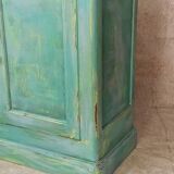 Buffet parisien patiné bleu vert
