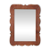 Solid oak mirror with scalloped edge