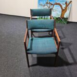 Paire de chaises de directeur en teck