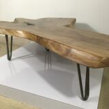 Coffee table brutalist tripod feet pin