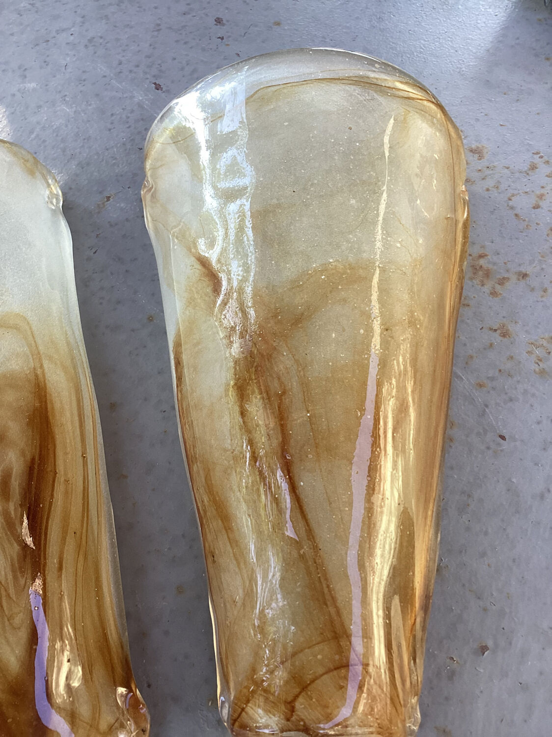 2 appliques verre soufflé Murano