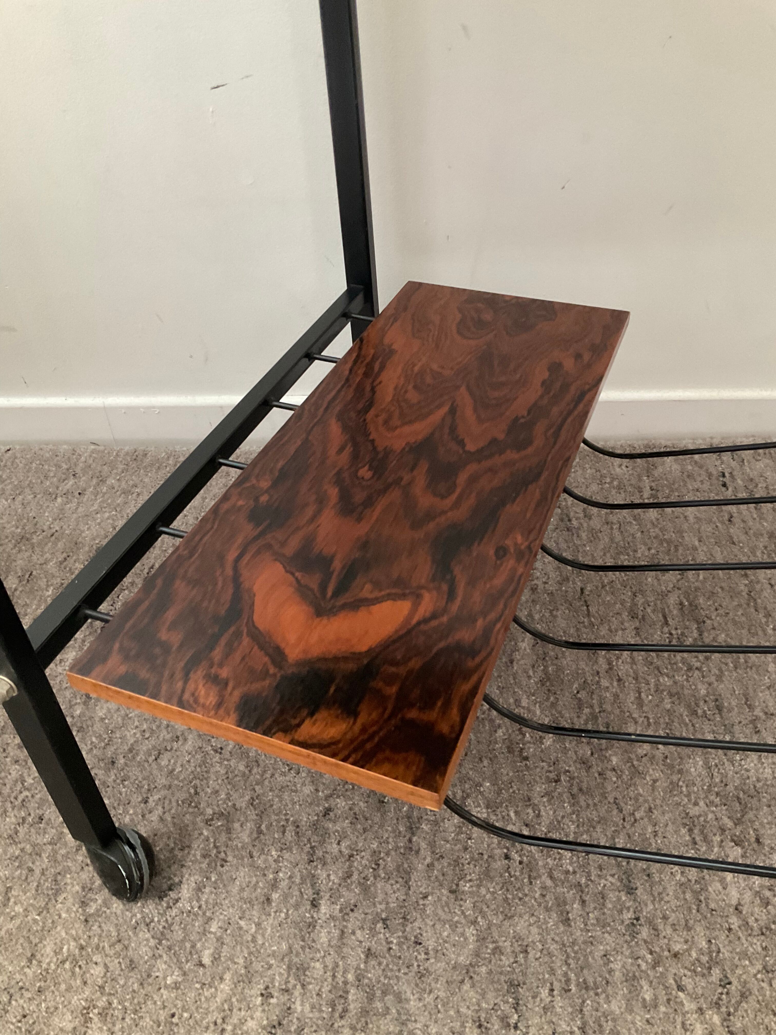 Table side on wheels from the 60s