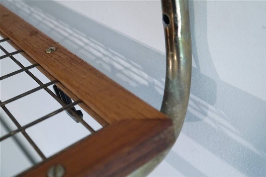 Shelf, vintage Scandinavian coat rack 1960