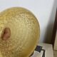 Antique Art Deco yellow-gold speckled glass globe by Clichy for lighting fixture.