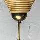 Pair pencil reed rattan bamboo and brass pendants, Italy 1970s