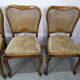 Set of 4 wooden chairs cannage and seat spring