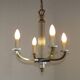 French Mid-Century / 1960s 4 Light Chandelier In The Style of Jacques Adnet
