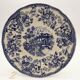 6 Flat blue blue plates "Flowers"