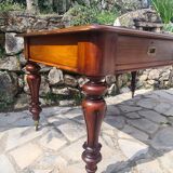 Flat desk double sided mahogany era XIX TH century