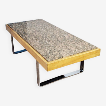 Ilse Mobel wood and marble coffee table