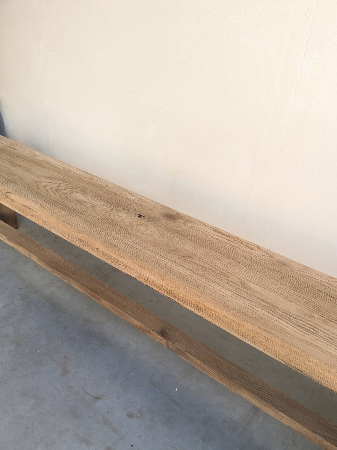 Large solid wood farm benches