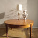 White turned wooden lamp from the 1970s