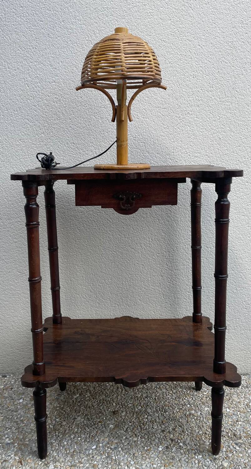 Vintage rattan lamp