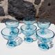Set de 6 coupes à glaces en verre bleu