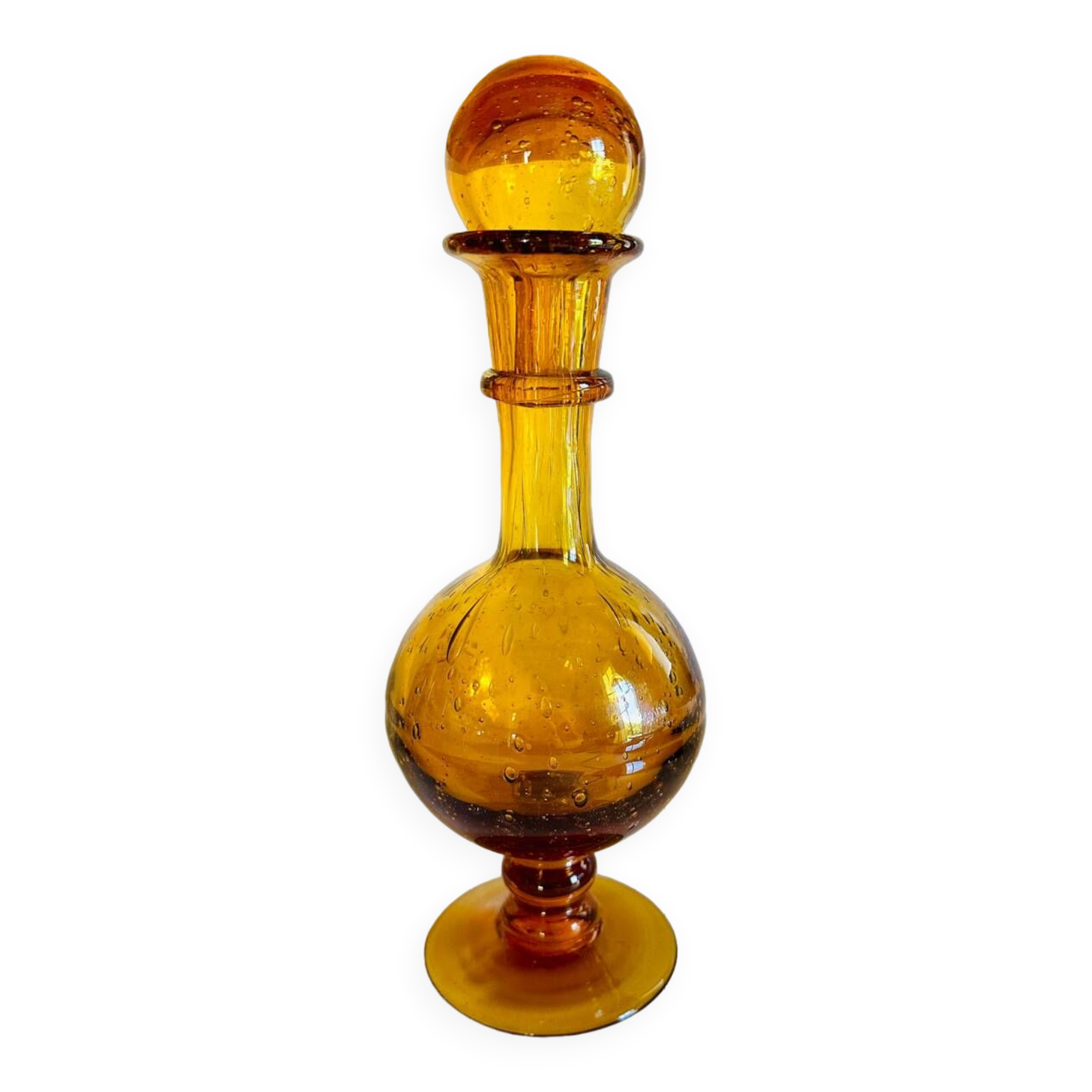 Biot carafe vintage bubbled glass