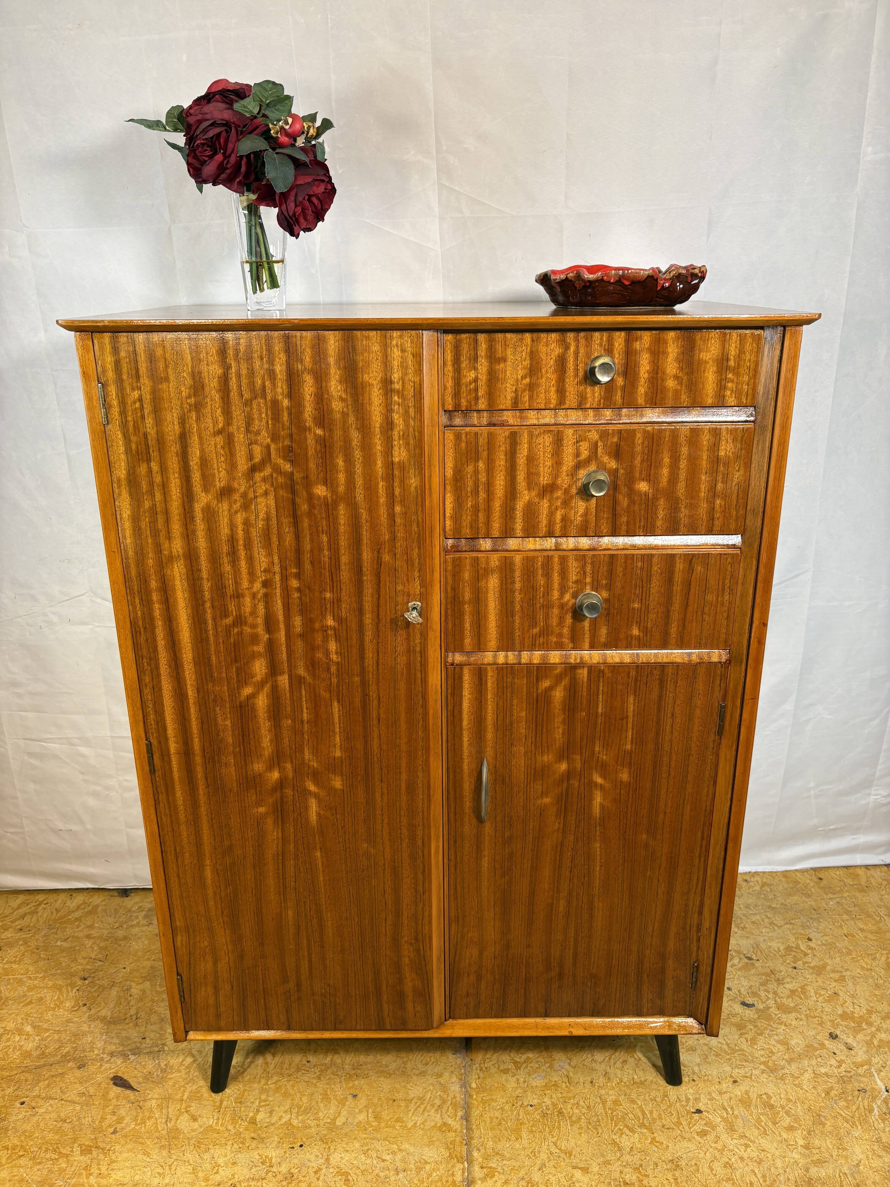 Mid Century Retro Teak Gentleman’s / Bachelor Wardrobe by Austinsuite 1960