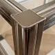 1970s Roméo Rega coffee table in glass and chrome metal.