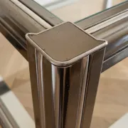 Romeo Rega coffee table in glass and chrome metal, 1970s