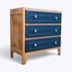 Commode art déco bois brut et bleu 1940