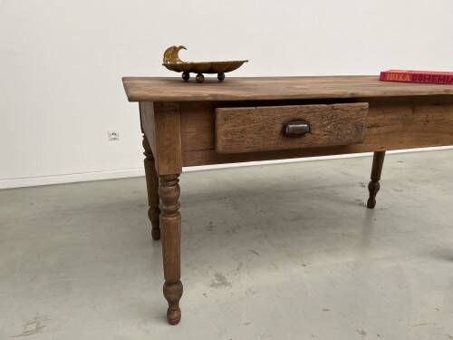 Farm work table in solid pine, 1950s