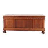Coffre – Chêne – Détails sculptés – Pieds ronds – vers 1920