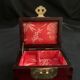 Jewel box, jade, brass, mahogany, china