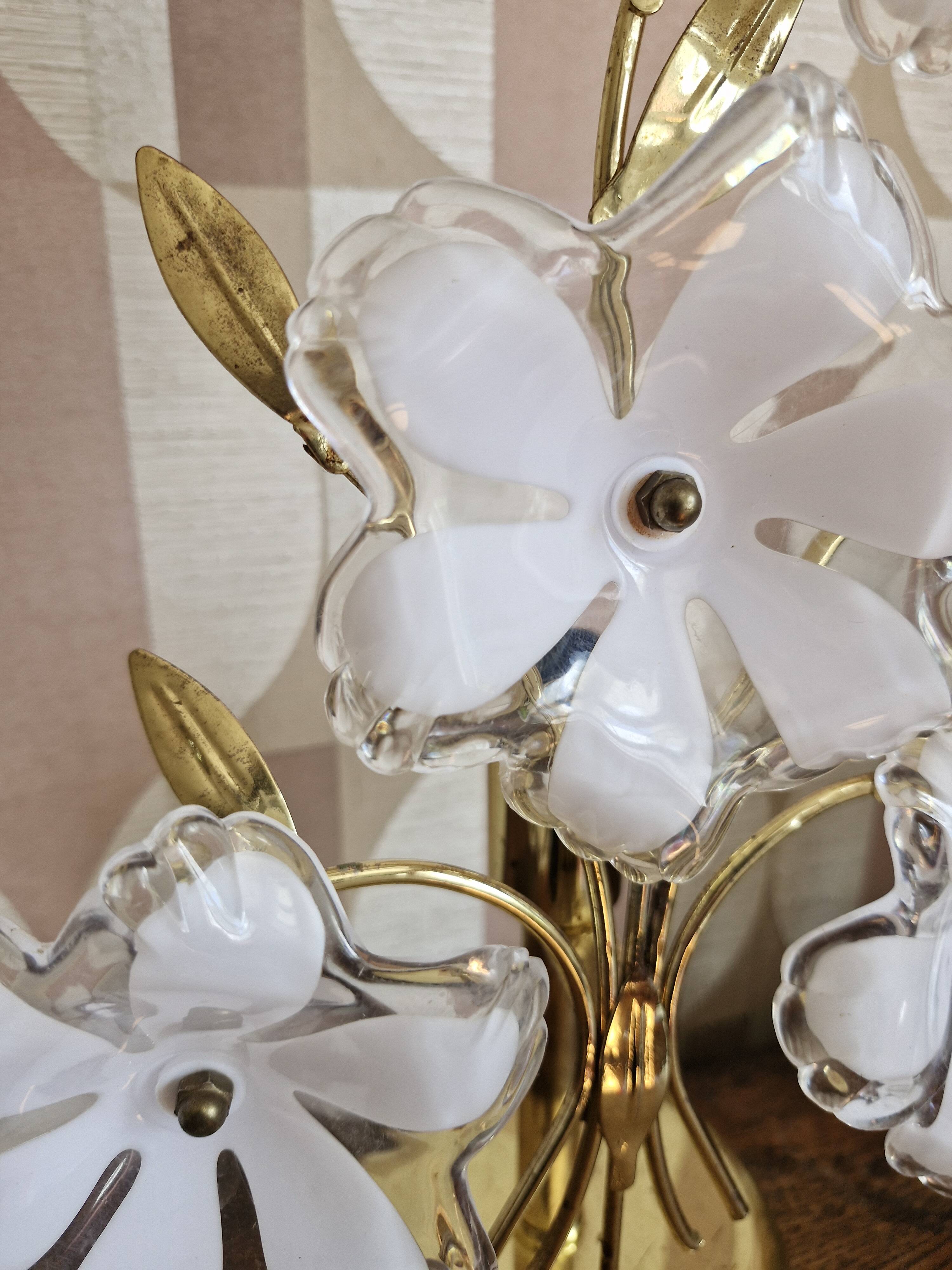 80s/90s flower table lamp