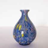 Blue and yellow murano vase