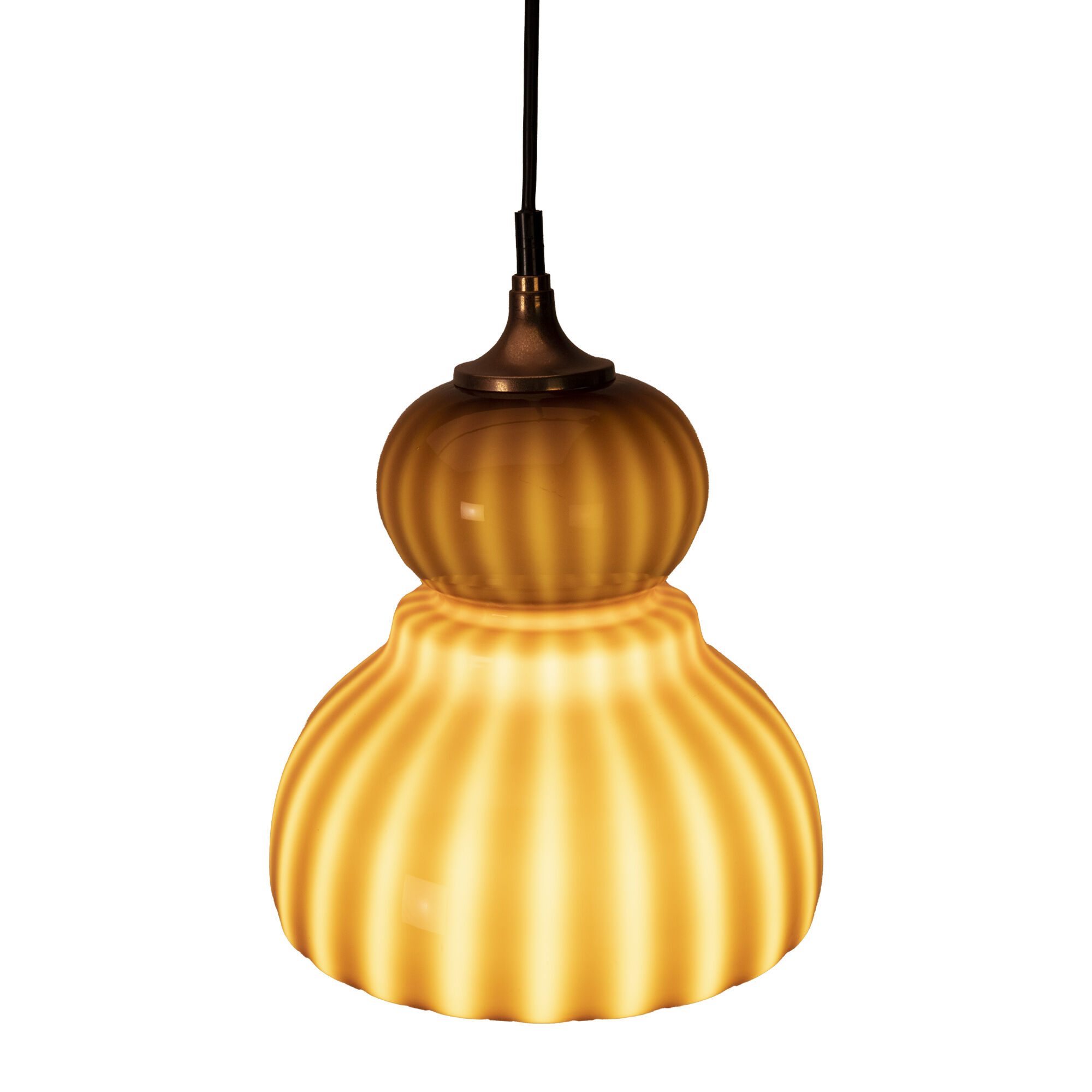 2-tone-brown space age pendant lamp