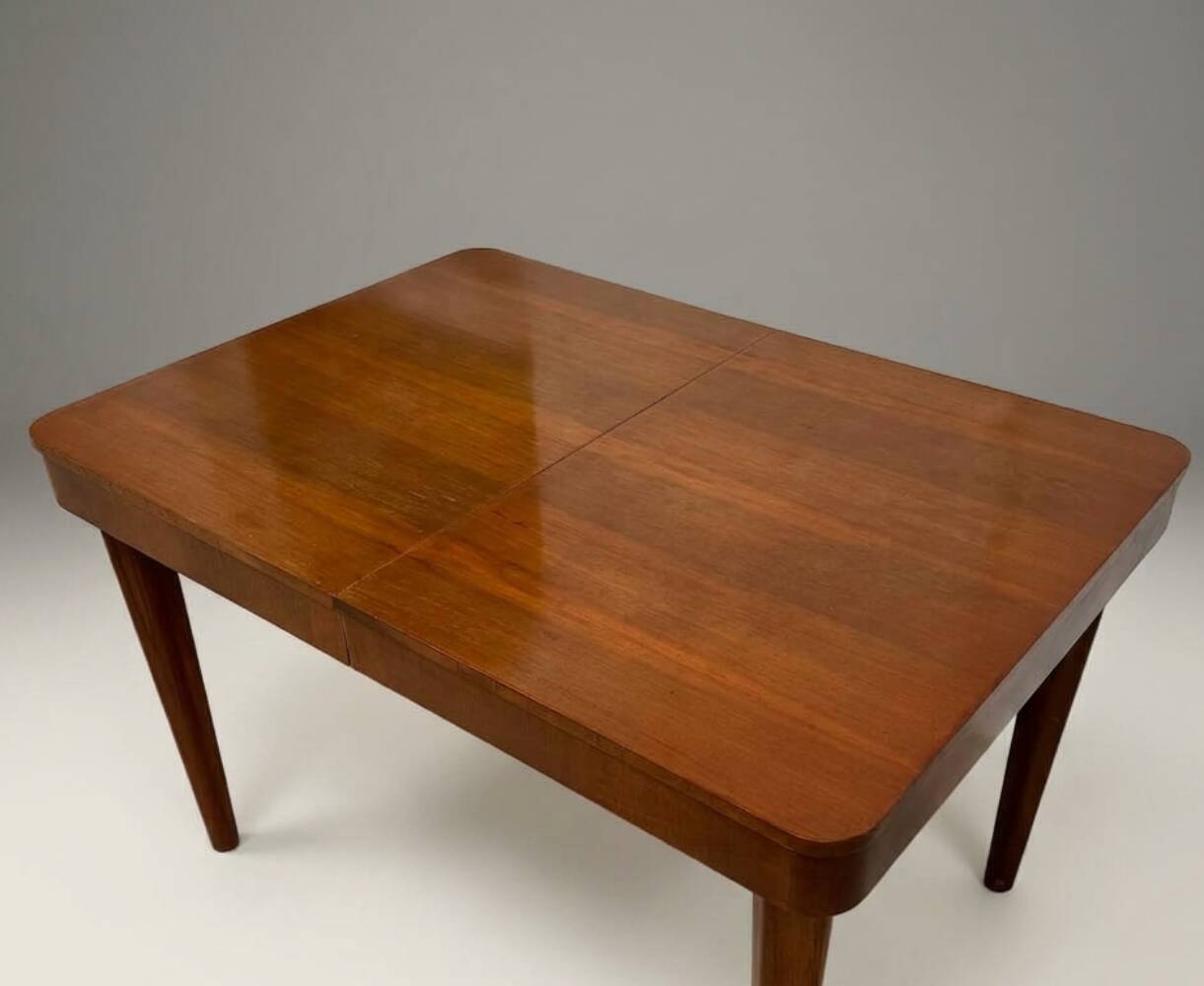 Extendable Dining Table Mid Century Wood Jindřich Halabala 1950s